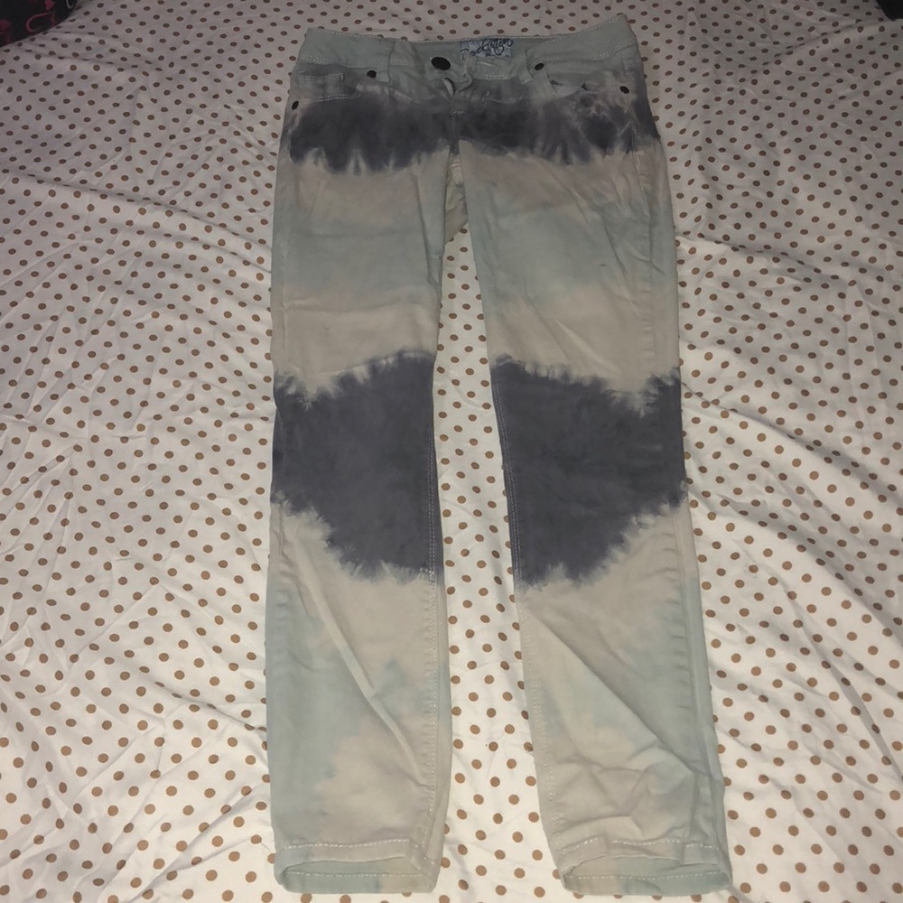 Blue ombre tie dye jeans